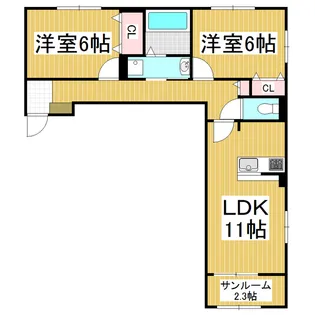 イースト カーサ B【104号室】の間取り
