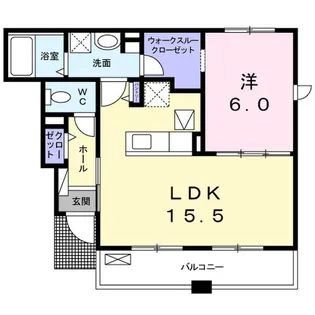 トリニティ岩村田I【1階】の間取り