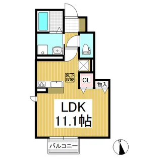 アネックス駒形 B【103号室】の間取り