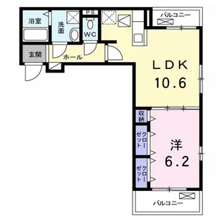 グラースベルデ【1階】の間取り