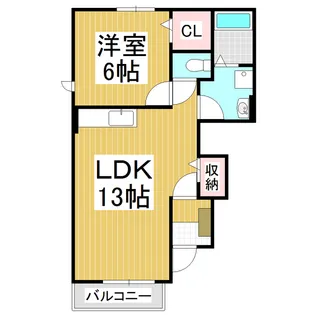 シャルモンテⅡB【1階】の間取り