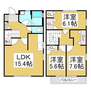 メゾンエスポワール A棟【101号室】の間取り