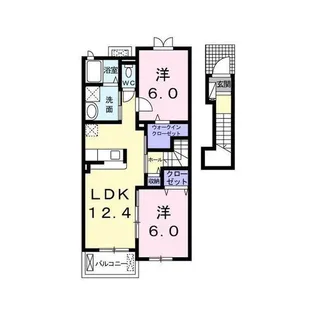 カーサ フィオーレ A【2階】の間取り