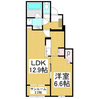 ヴァールハイト シャッツ B【1階】の間取り