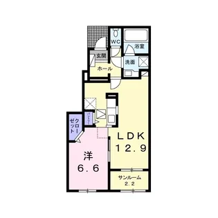 ヴァールハイト シャッツ B【1階】の間取り