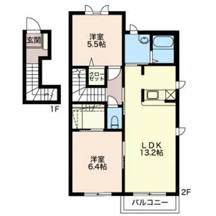 ネージュK【201号室】の間取り