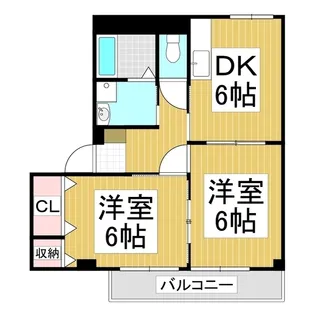 サンライズハラタA【201号室】の間取り