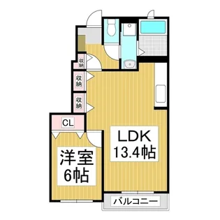 ブルック ウエスト【1階】の間取り