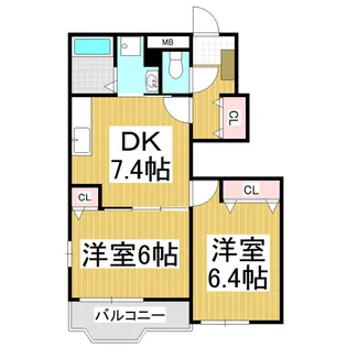 アーバンコートB【1階】の間取り