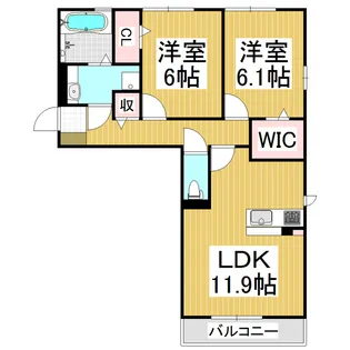 NEXUS D-room 笹部【301号室】の間取り