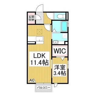 ブライト・フルール【1階】の間取り