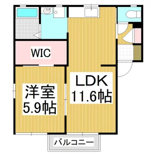 クロワール見附久保 A棟【2階】の間取り