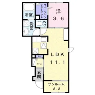カンテサンスⅡ【1階】の間取り