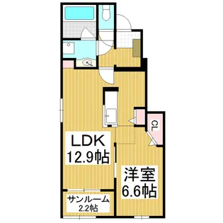 ベル フォレ12.A【1階】の間取り