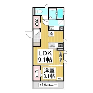 キアラ【3階】の間取り