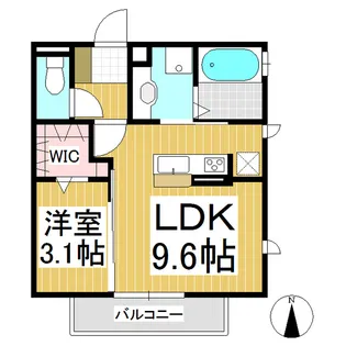 スクエアパレット【301号室】の間取り