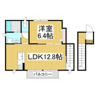 セントラルハウス【201号室】の間取り