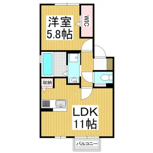 リーヴァ【101号室】の間取り