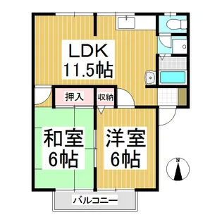 サンライフ西沢B【101号室】の間取り