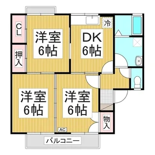 ライブタウン平林 B棟【105号室】の間取り