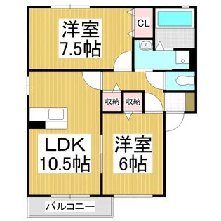 エトワール梨久保 A【202号室】の間取り