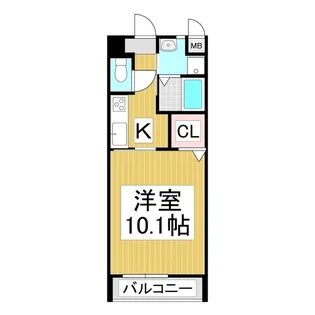パルタージュA棟【202号室】の間取り