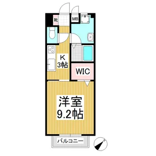 パルタージュA棟【207号室】の間取り