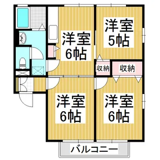 コーポたきい A【202号室】の間取り