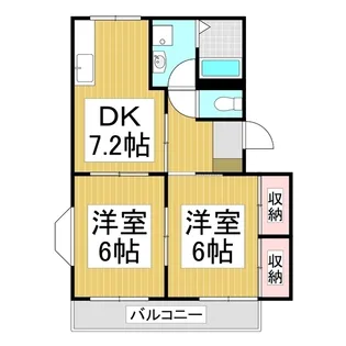 K’s Garden【202号室】の間取り
