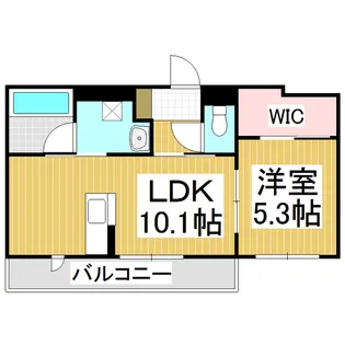 コートエスパシオⅡ【102号室】の間取り