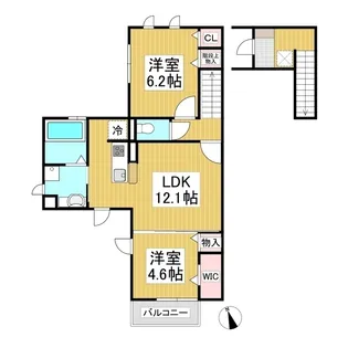 ペッシェ キューブ【2階】の間取り