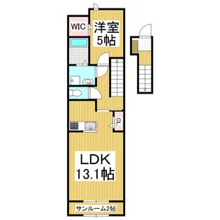 メインステージ東横B【2階】の間取り