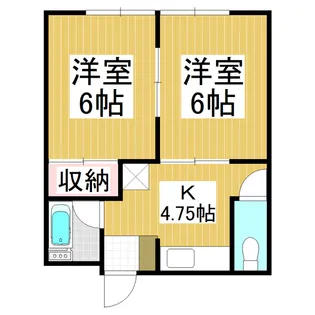 キャッスルシティⅠ【105号室】の間取り