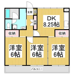 コア伊那北【310号室】の間取り