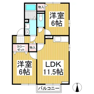 セジュールあやめA【101号室】の間取り