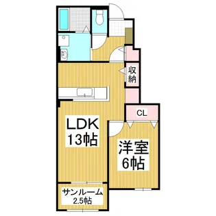プリマヴェーラ春永A【1階】の間取り