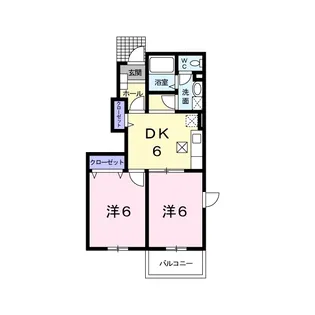 ノースヴァリー B【1階】の間取り