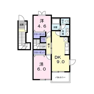 ノースヴァリー B【2階】の間取り