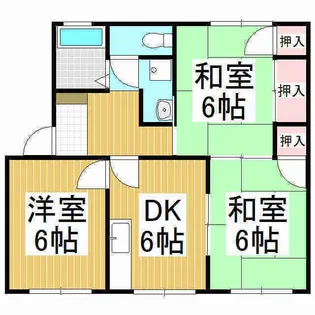 タウニィ中萱【101号室】の間取り