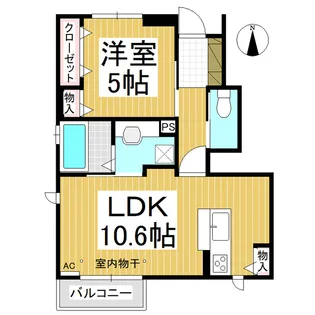 メゾン・ド・ソレイユ A棟【1階】の間取り