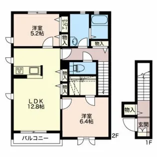 メゾンドブリエ C【201号室】の間取り