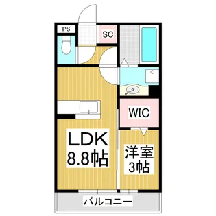 Mon reve【303号室】の間取り