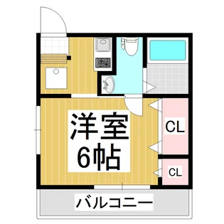 エスト【201号室】の間取り