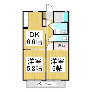 バリュージュ若宮【103号室】の間取り
