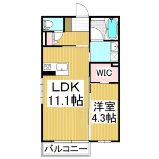 Blue marsh【102号室】の間取り