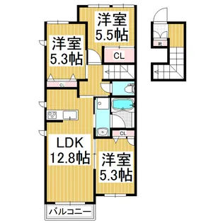 ウェルメイド壱番館 C【201号室】の間取り