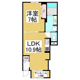 ロワジール A【1階】の間取り