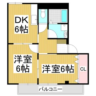 Surplus TwoジラソーレB【202号室】の間取り