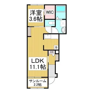 フォルシュ3丁目 Ⅱ【1階】の間取り
