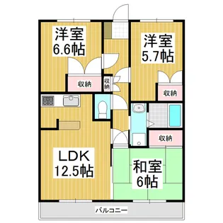 エスト白板【202号室】の間取り